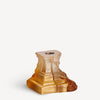 Kosta Boda Art Glass Kosta Boda Rocky Baroque Candlestick Amber Haze Small
