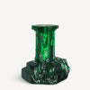 Kosta Boda Art Glass Kosta Boda Rocky Baroque Candlestick Emerald Green Large