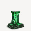 Kosta Boda Art Glass Kosta Boda Rocky Baroque Candlestick Emerald Green Medium