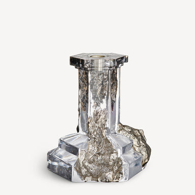 Kosta Boda Art Glass Kosta Boda Rocky Baroque Candlestick Glossy Glaze Large