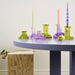 Kosta Boda Art Glass Kosta Boda Rocky Baroque Candlestick Kryptonite Medium