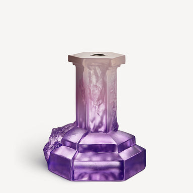 Kosta Boda Art Glass Kosta Boda Rocky Baroque Candlestick Lilac Haze Large