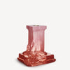 Kosta Boda Art Glass Kosta Boda Rocky Baroque Candlestick Spicy Rose Medium