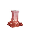 Kosta Boda Art Glass Kosta Boda Rocky Baroque Candlestick Spicy Rose Medium