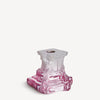 Kosta Boda Art Glass Kosta Boda Rocky Baroque Candlestick Spicy Rose Small