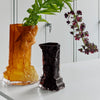 Kosta Boda Art Glass Kosta Boda Rocky Baroque Vase Black Small