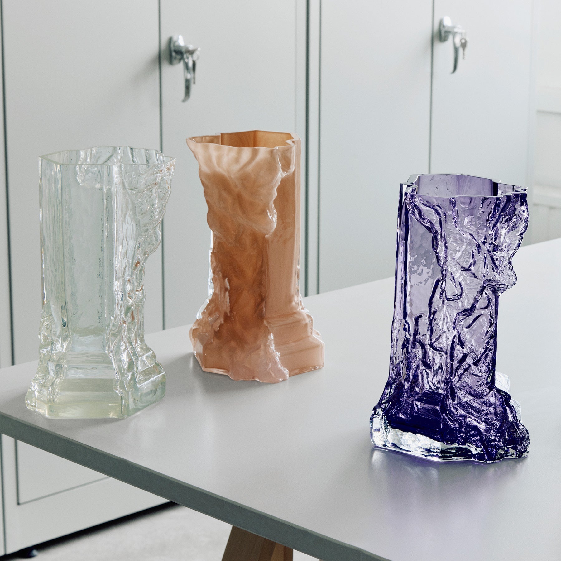 Kosta Boda Art Glass Kosta Boda Rocky Baroque Vase Dusty Pink Small