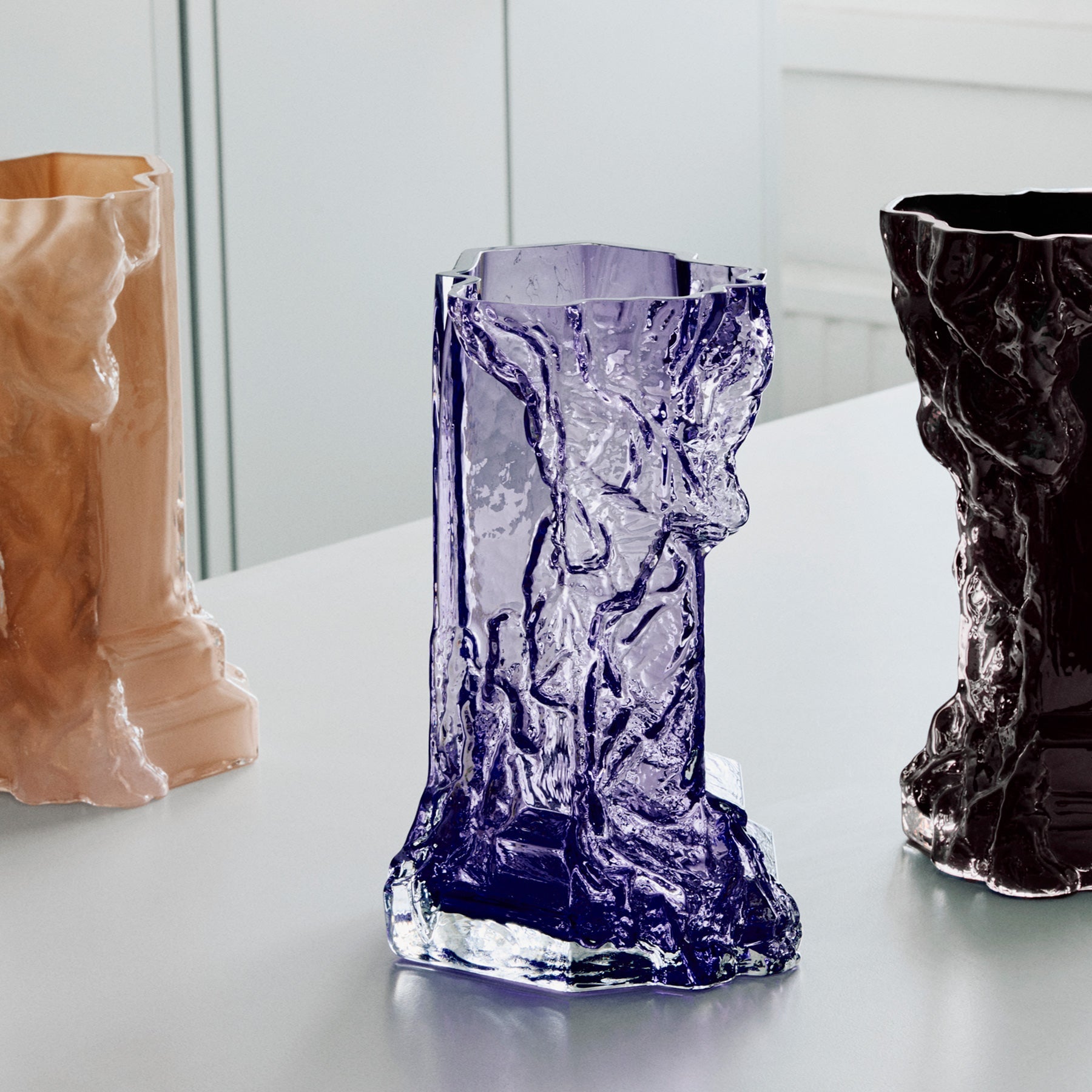 Kosta Boda Art Glass Kosta Boda Rocky Baroque Vase Violet Small