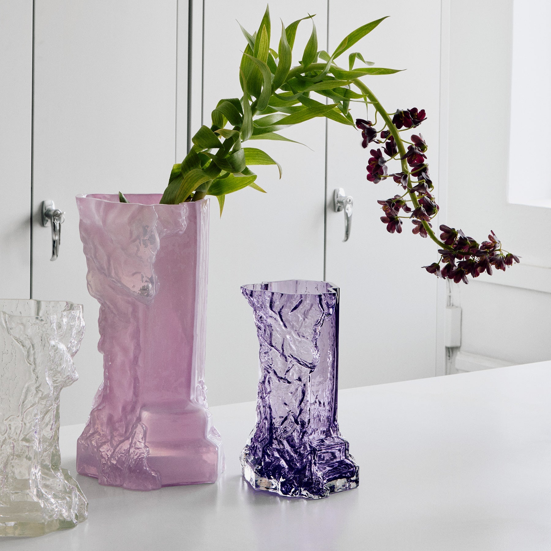 Kosta Boda Art Glass Kosta Boda Rocky Baroque Vase Violet Small