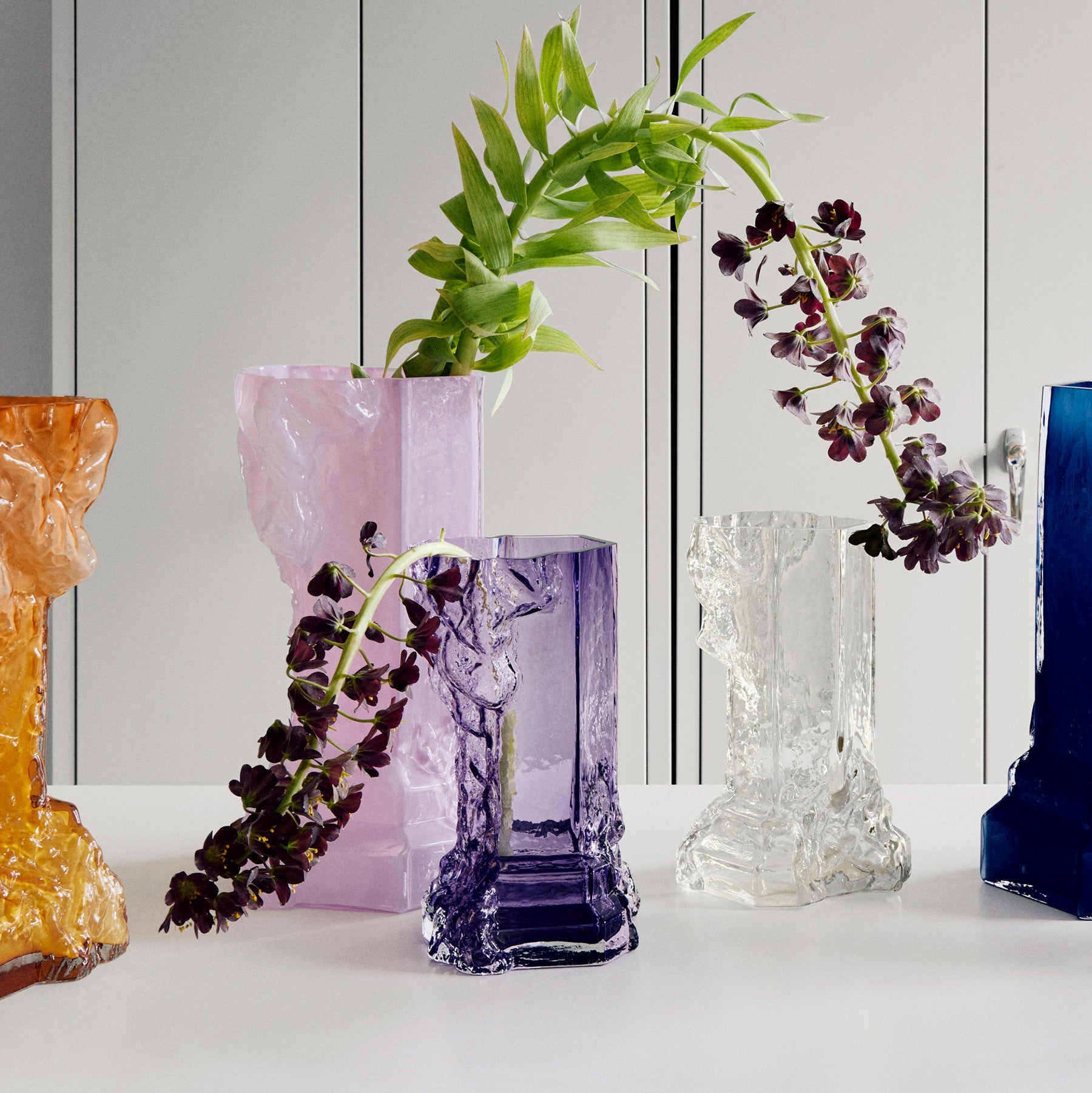 Kosta Boda Art Glass Kosta Boda Rocky Baroque Vase Violet Small