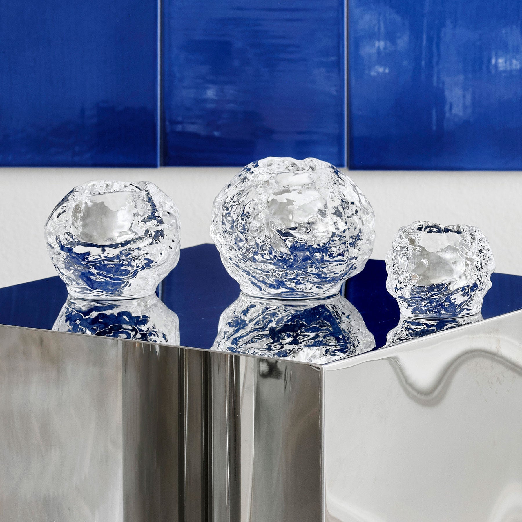 Kosta Boda Art Glass Kosta Boda Snowball Votive Set