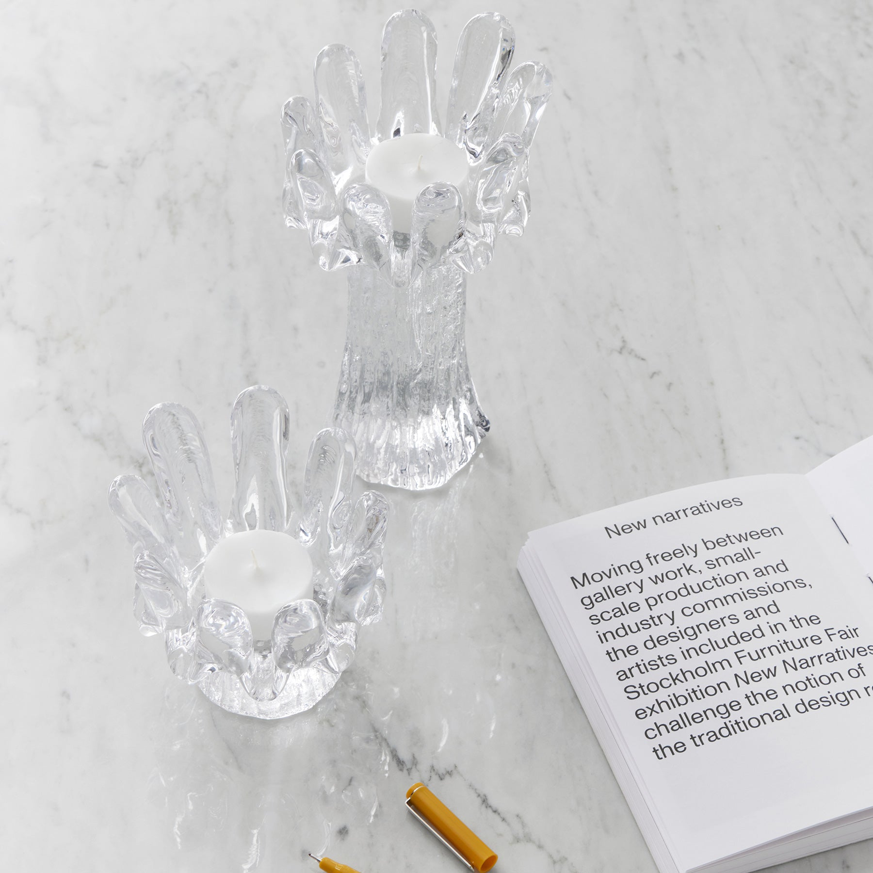 Kosta Boda Art Glass Kosta Boda Sunflower Votive Clear Large