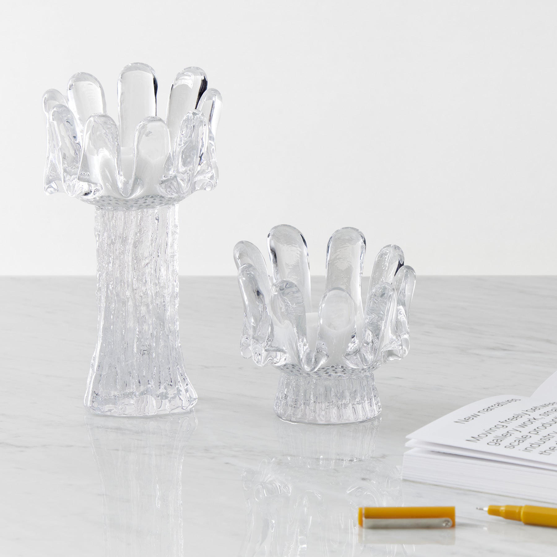 Kosta Boda Art Glass Kosta Boda Sunflower Votive Clear Large