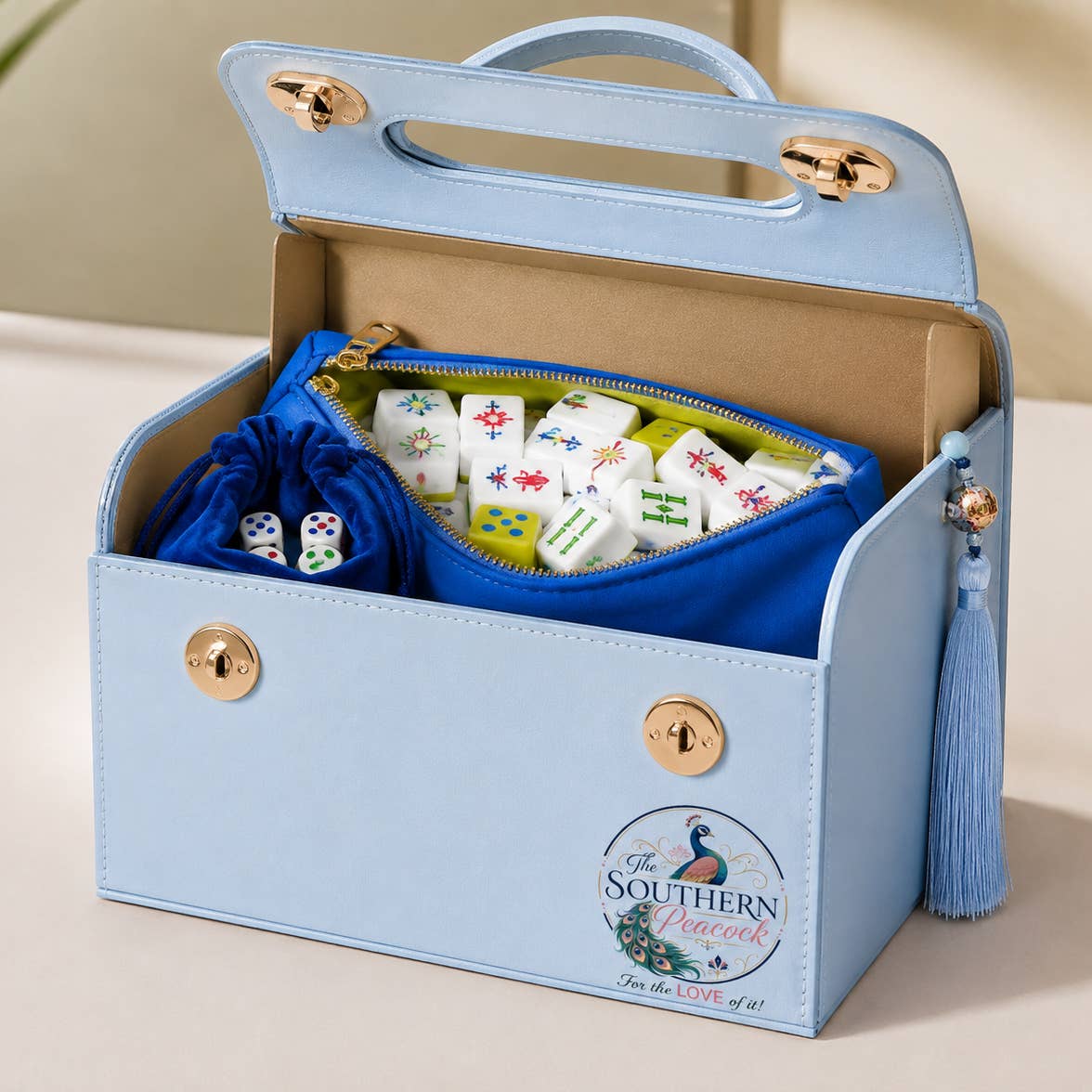 Krackle & Bam Mahjong Giftware Coastal Breeze American Mahjong Tile Set