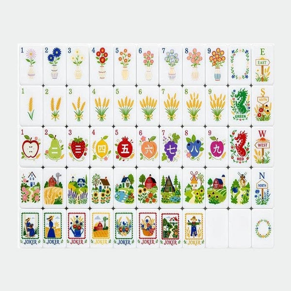 Krackle & Bam Mahjong Giftware Country Garden American Mahjong Tile Set