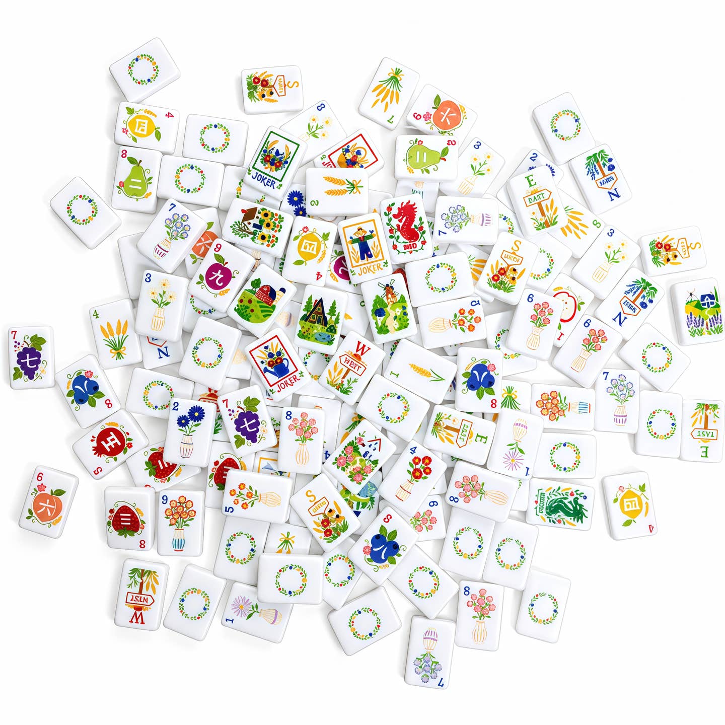 Krackle & Bam Mahjong Giftware Country Garden American Mahjong Tile Set