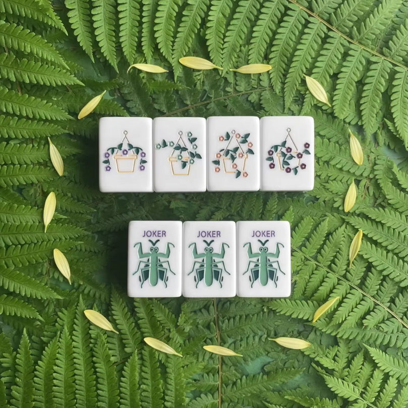 Krackle & Bam Mahjong Giftware Krackle & Bam - Secret Garden Mahjong Tiles