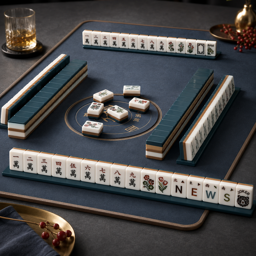 Krackle & Bam Mahjong Giftware Krackle & Bam Woodland Mahjong Set