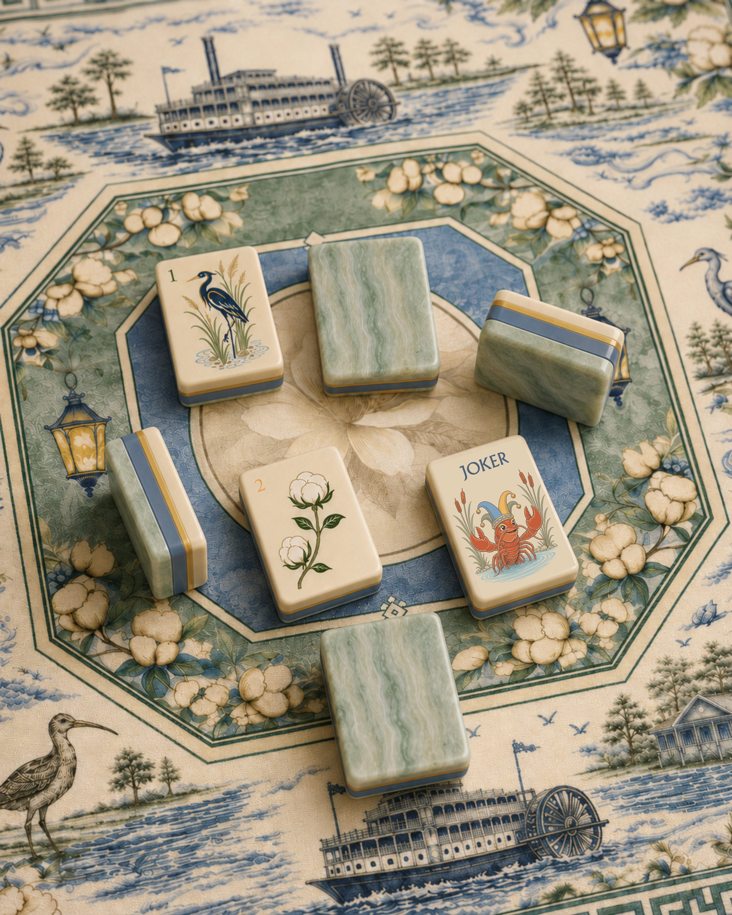 Krackle & Bam Mahjong Giftware Pat's Monograms, LLC - The Mahjestic South - Mahjong Set - PREORDER