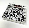 Kristin Smith Giftware Black And White Love Hearts Candy Acrylic Block Candy Dish