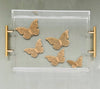 Kristin Smith Giftware Gold Butterfly Acrylic Tray