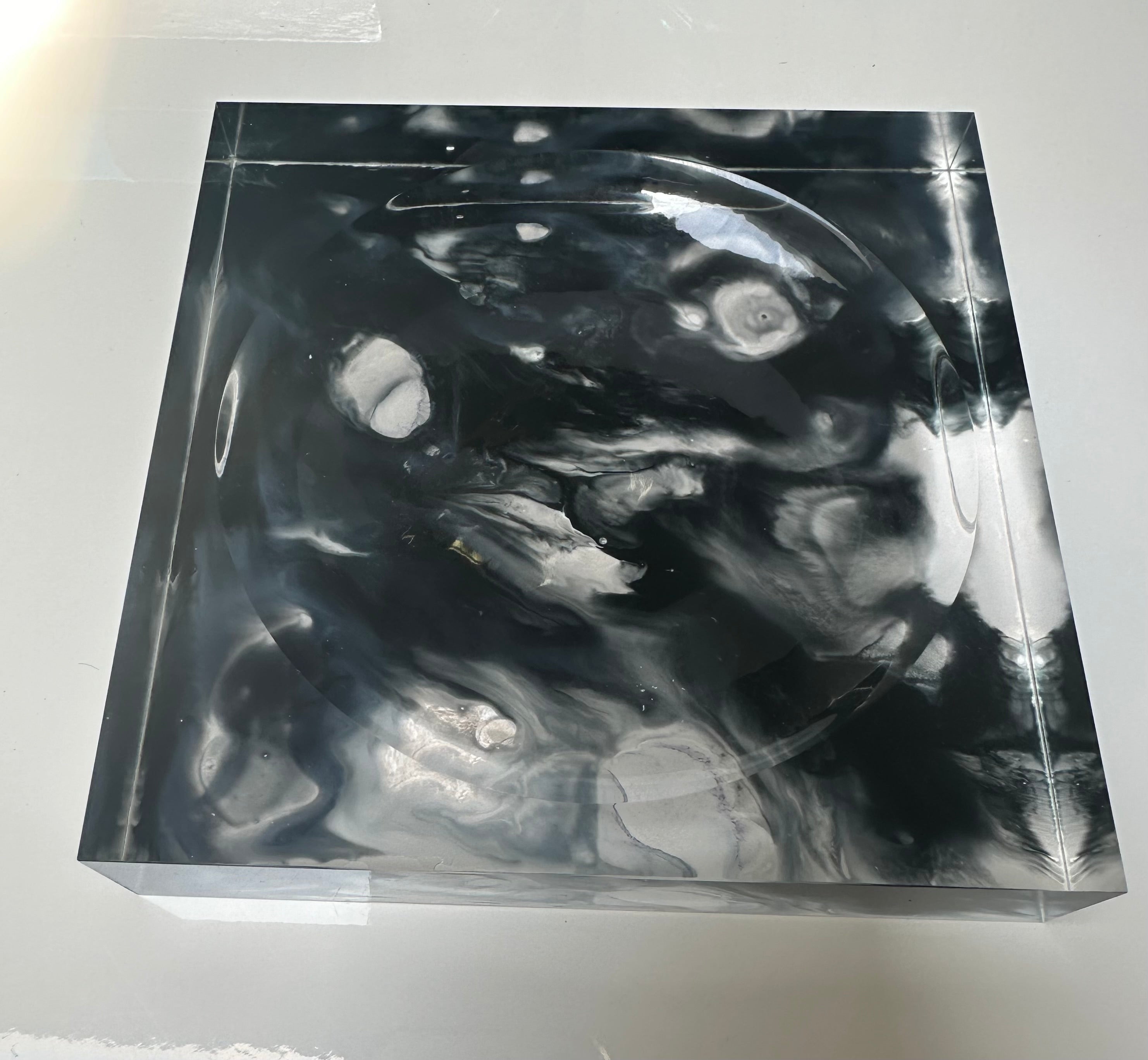 Kristin Smith Giftware Hand Painted Black and White Candy Dish Catchall