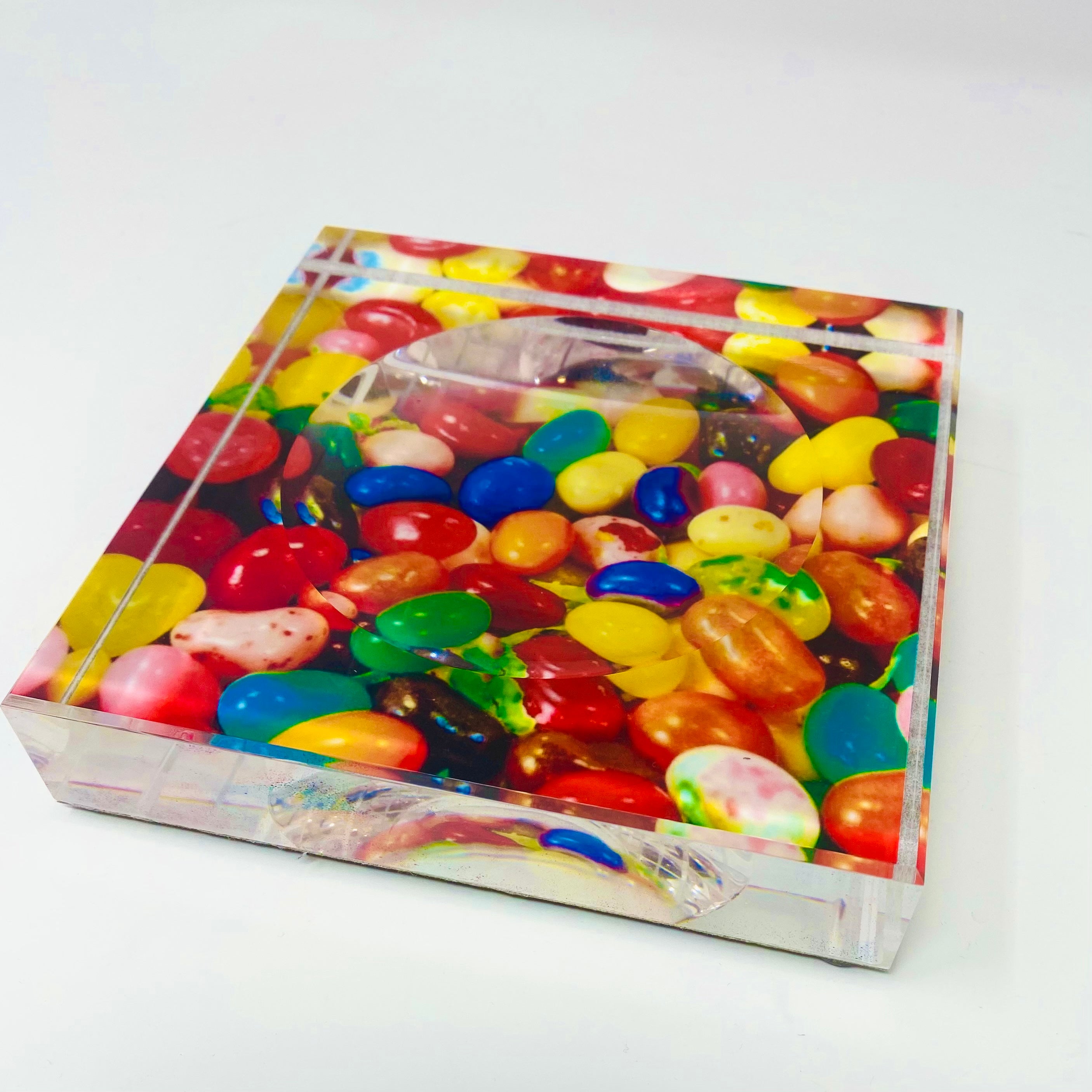 Kristin Smith Giftware Jelly Bean Candy Acrylic Block Candy Dish
