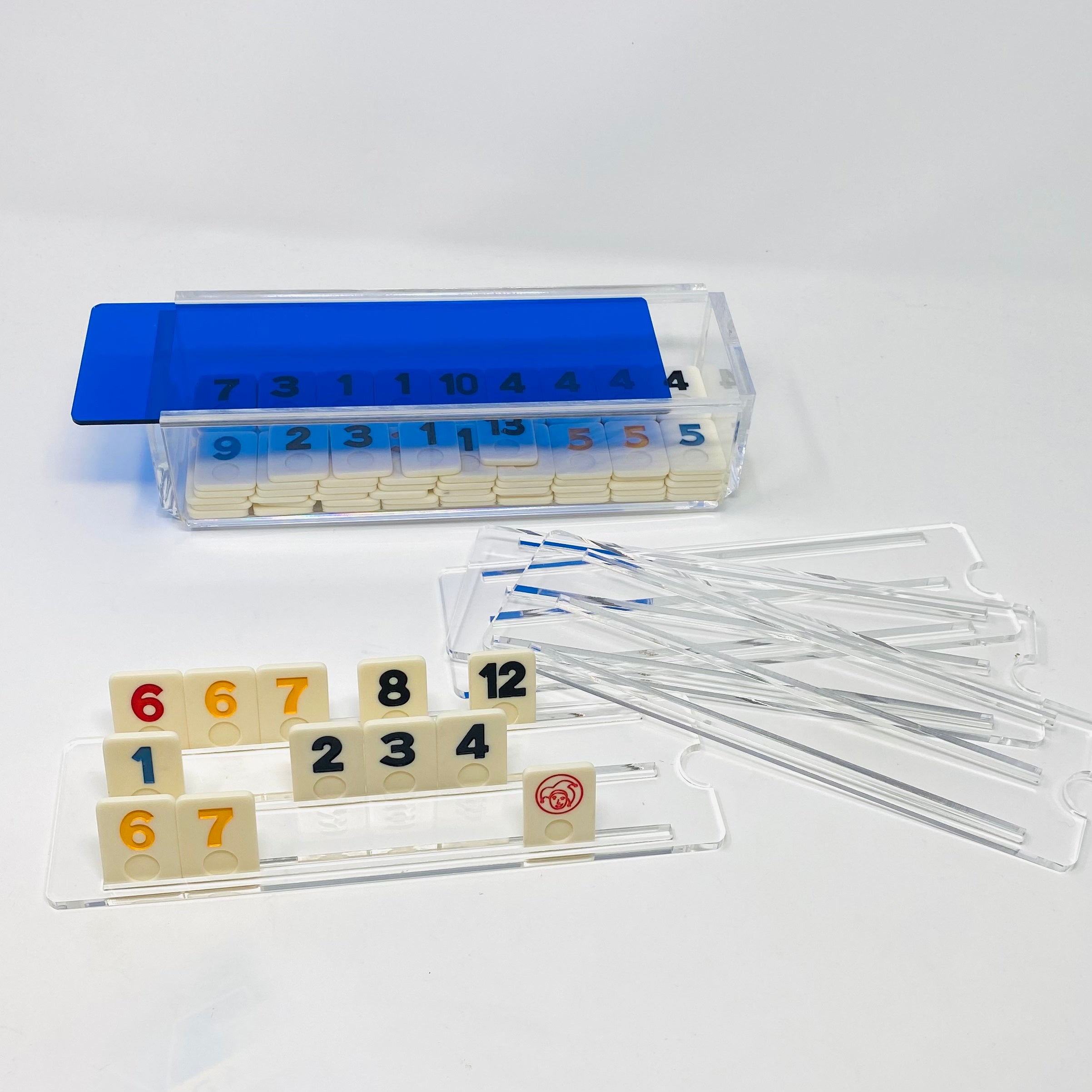 Kristin Smith Giftware Luxe Rummikub Blue Acrylic Game Set