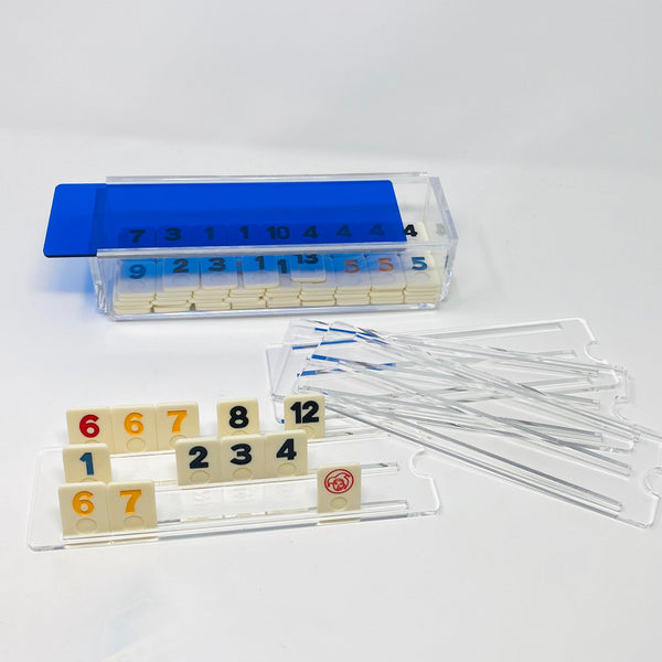 Kristin Smith Giftware Luxe Rummikub Blue Acrylic Game Set