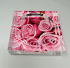Kristin Smith Giftware Pink Roses Catchall Acrylic Block Candy Dish
