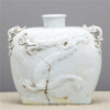 Danny's Fine Porcelain Dragon Vase Celadon Glaze Surface with Sculptural Handles
