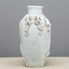 Danny's Fine Porcelain Dragon Vase Celadon Glaze Surface with Sculptural Handles