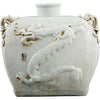 Danny's Fine Porcelain Dragon Vase Celadon Glaze Surface with Sculptural Handles