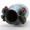 Danny's Fine Porcelain Blue Majolica Vase W/ Pome. Pattern: Majolica