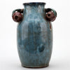 Danny's Fine Porcelain Blue Majolica Vase W/ Pome. Pattern: Majolica
