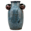 Danny's Fine Porcelain Blue Majolica Vase W/ Pome. Pattern: Majolica