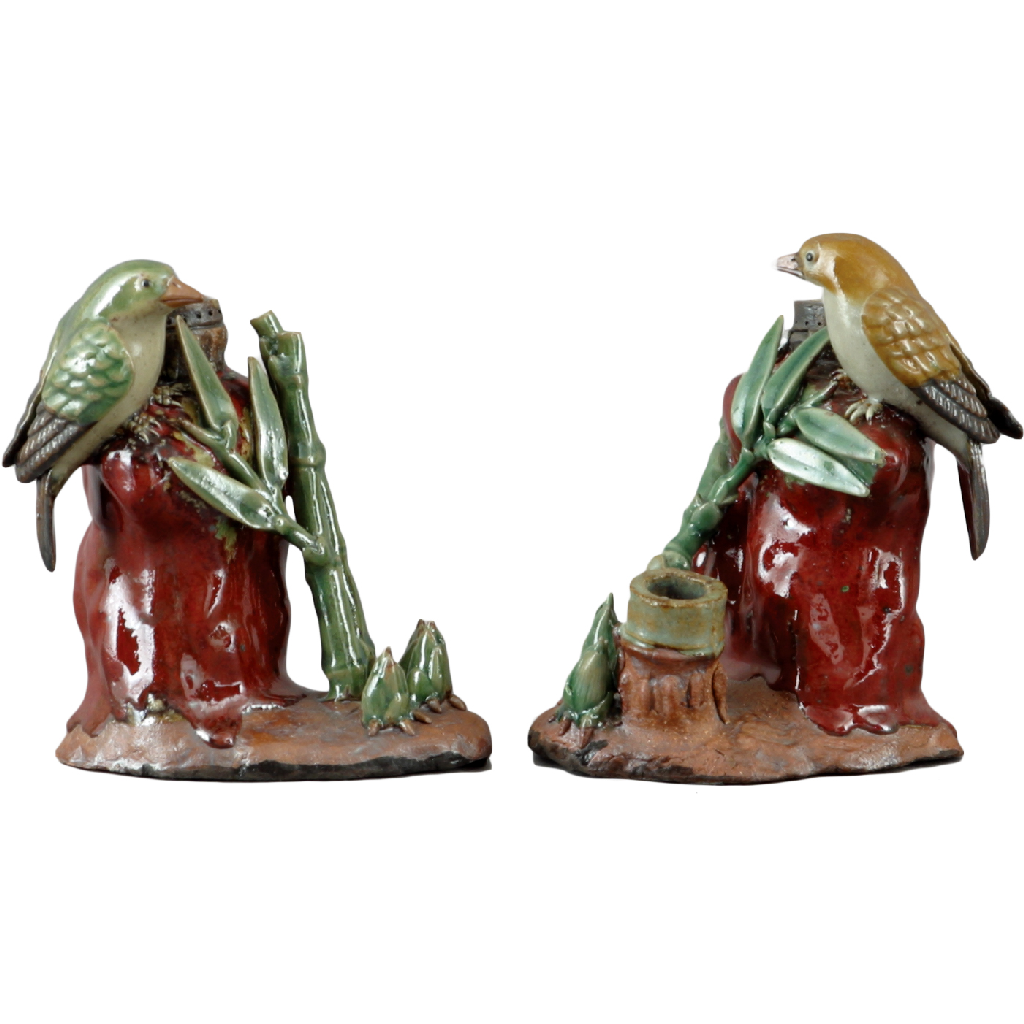 Danny's Fine Porcelain 7x6 Pair of Birds Candle Holder