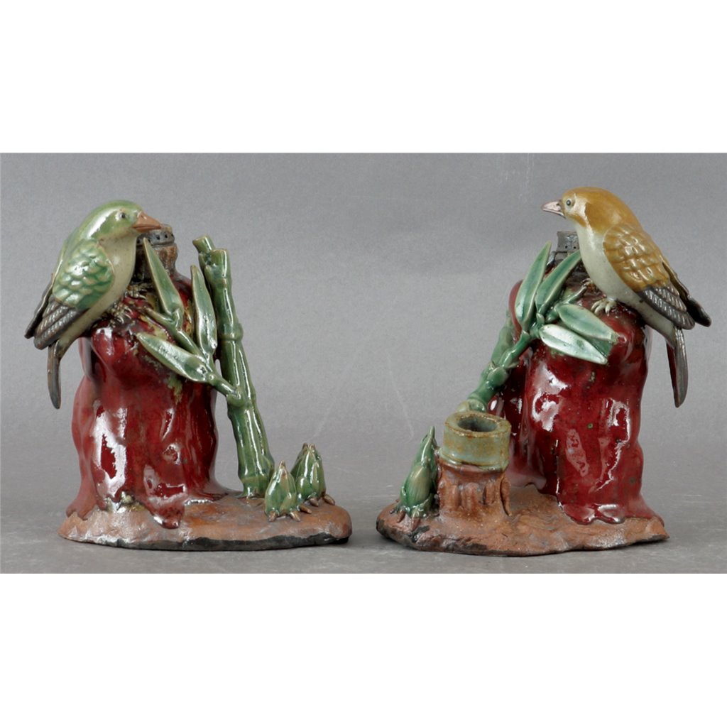 Danny's Fine Porcelain 7x6 Pair of Birds Candle Holder