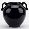 Danny's Fine Porcelain Dark Blue with Purple Tinted Round Vase W/ Handle