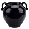 Danny's Fine Porcelain Dark Blue with Purple Tinted Round Vase W/ Handle