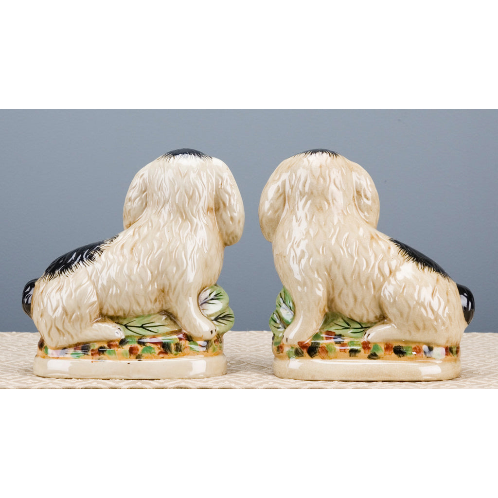 Danny's Fine Porcelain Staffordshire Bunny Hares- Black- Pair