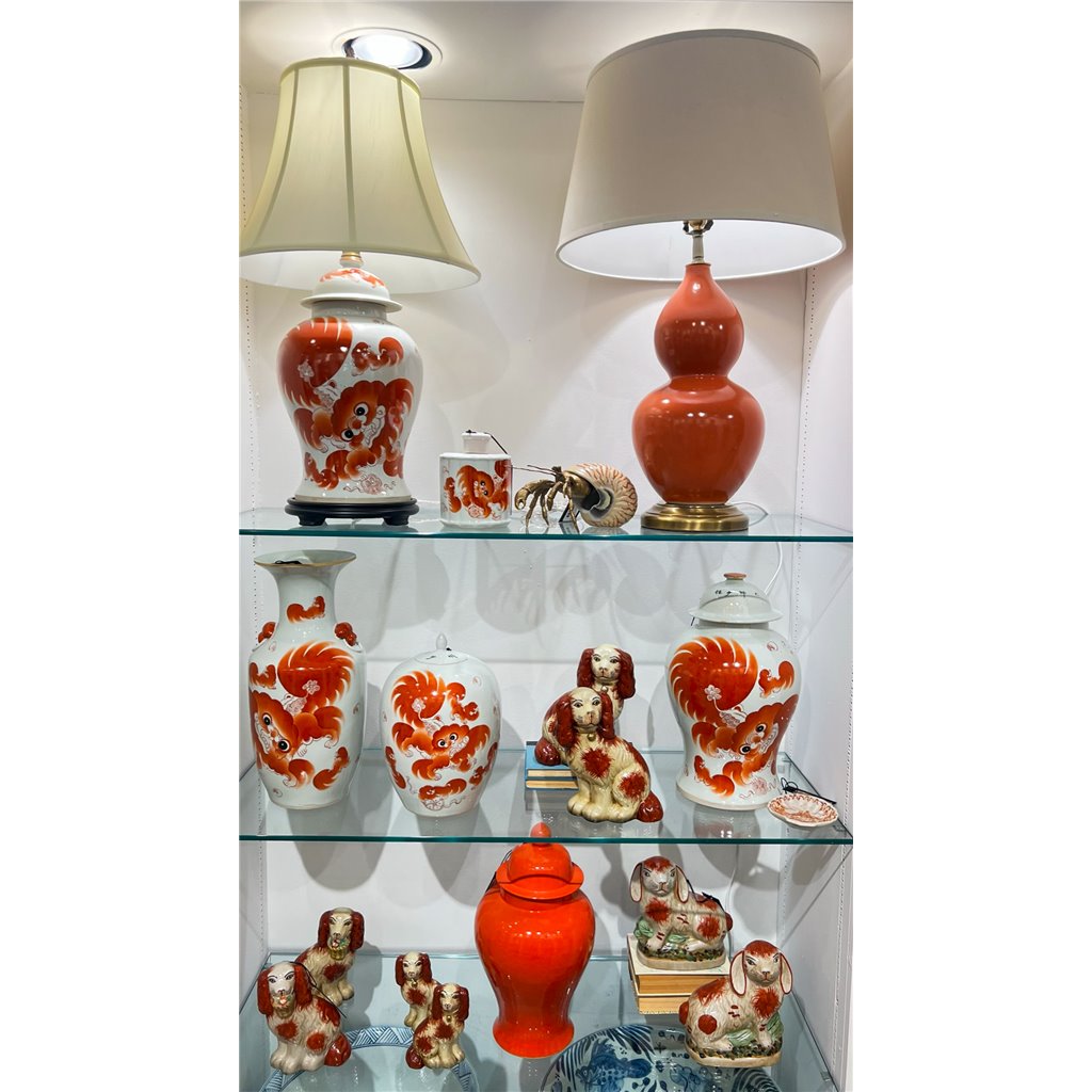 Danny's Fine Porcelain 8" Orange Hares-Pair