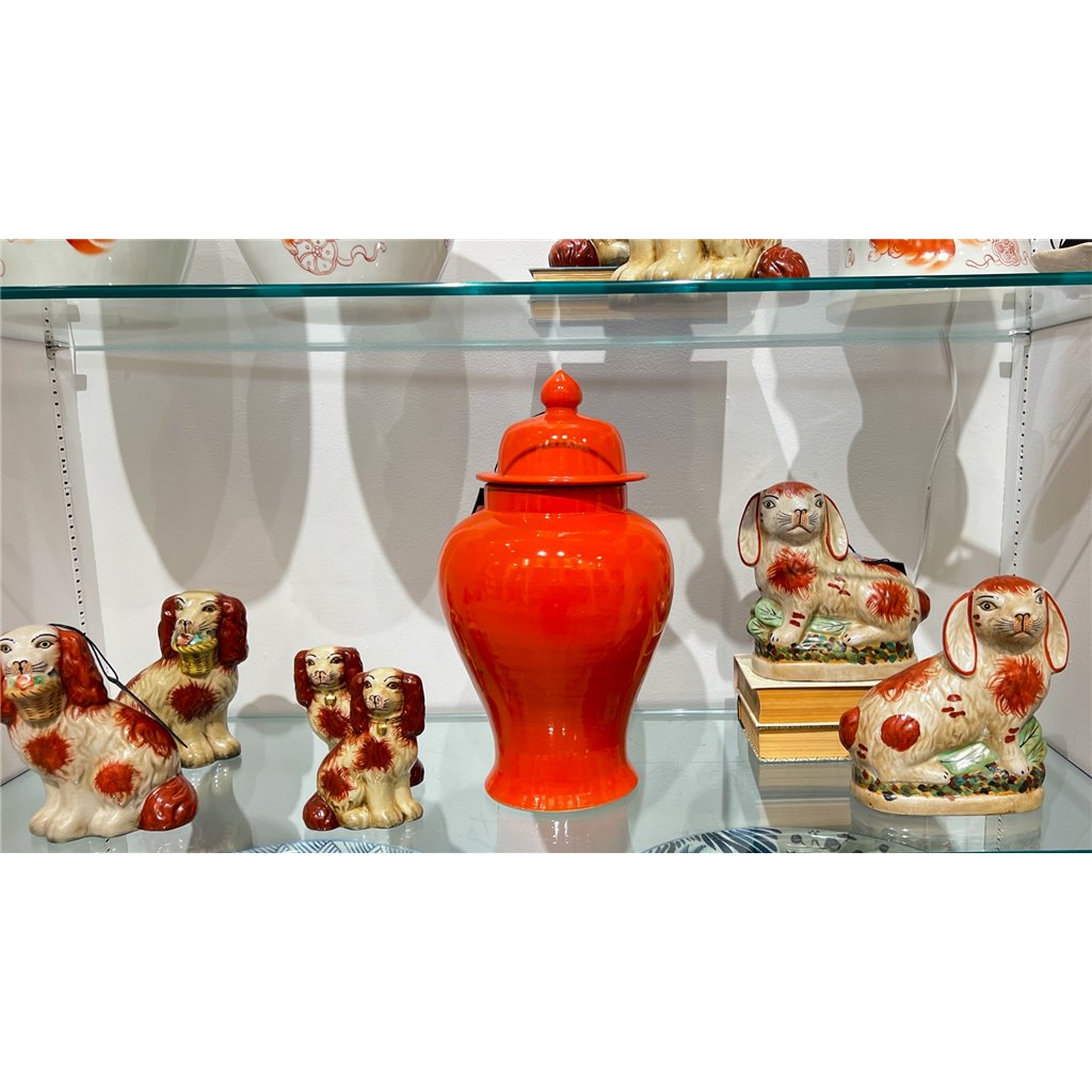 Danny's Fine Porcelain 8" Orange Hares-Pair