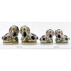 Danny's Fine Porcelain Small Staffordshire Bunny Hares- Black - Pair