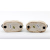 Danny's Fine Porcelain Small Staffordshire Bunny Hares- Black - Pair