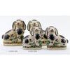 Danny's Fine Porcelain Small Staffordshire Bunny Hares- Black - Pair