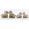 Danny's Fine Porcelain Small Staffordshire Bunny Hares- Black - Pair