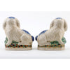 Danny's Fine Porcelain Small Staffordshire Bunny Hares- Blue - Pair