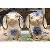Danny's Fine Porcelain Small Staffordshire Bunny Hares- Blue - Pair