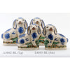 Danny's Fine Porcelain Small Staffordshire Bunny Hares- Blue - Pair